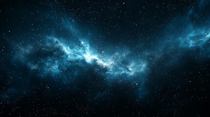 Naklejka premium Rich dark space background with subtle glowing stars