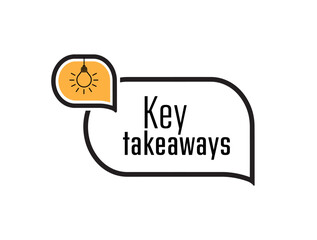 Key takeaways text on white background	