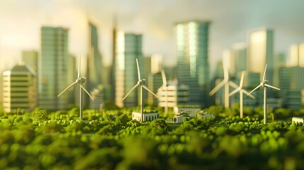 Wind turbine energy source low-carbon life