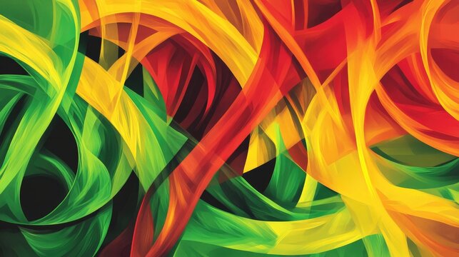 Abstract Rastafarian Inspired Background Design