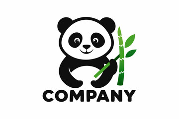 A cute panda logo for the company