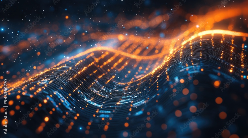 Poster abstract background featuring business science and computer technology themes created through 3d ren