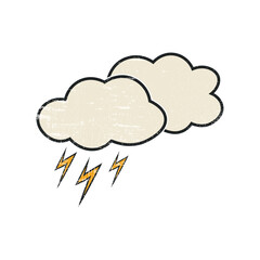 Retro cloud vector collection cartoon style. Cloud icon vector illustration