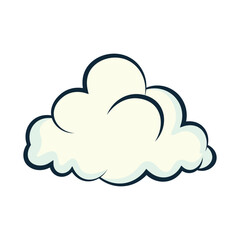 Retro cloud vector collection cartoon style. Cloud icon vector illustration