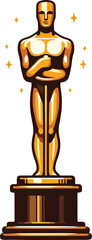 oscar trophy award vector