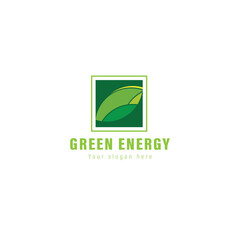 Green energy logo template design