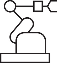 Industrial Robotic Arm Icon