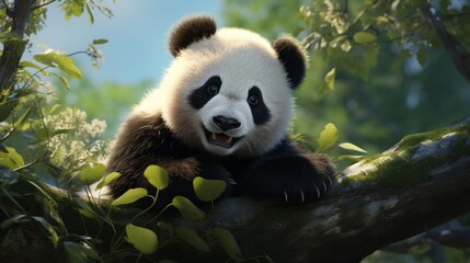 Obraz premium International Panda Day 22th September Generative AI