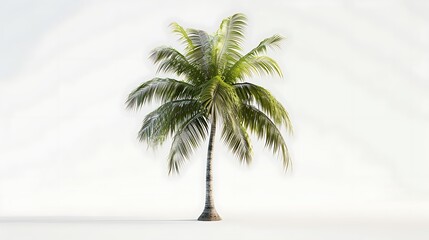 Obraz premium Colorful Palm Tree on a White Background