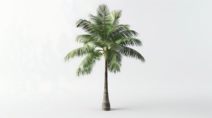 Obraz premium Colorful Palm Tree on a White Background