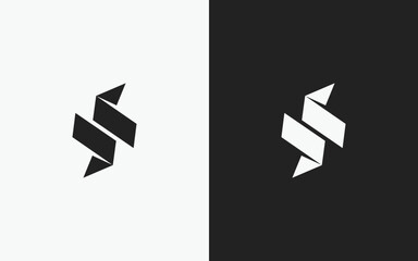 Minimalist and modern letter S logo design template