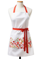 Modern kitchen apron isolated on transparent background for culinary and cooking-themed designs, perfect for professional and home kitchen projects featuring stylish chef apparel