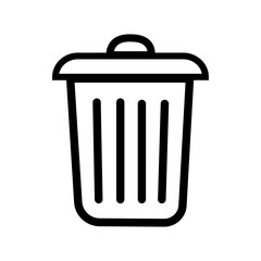 Trash can outline icon