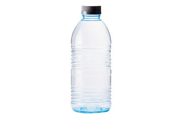 Naklejka premium Clear water bottle isolated on transparent background PNG for hydration-themed designs and health-focused projects featuring modern drinkware