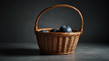 Basket isolated on a transparent background, perfect for various design uses, PNG format.