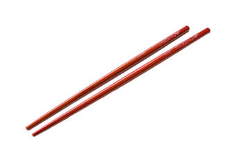 Traditional wooden chopsticks isolated on white background, ideal for culinary designs, asian cuisine themes, and food presentation projects