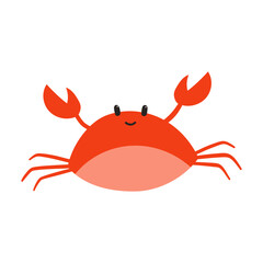 Red crab cartoon illustration