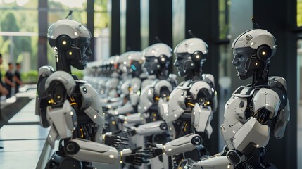 Fototapeta premium Artificial intelligence technology teamwork