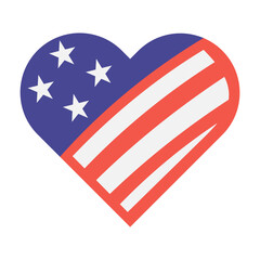 USA flag love 