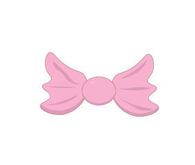 pink bow is beautiful on a transparent background