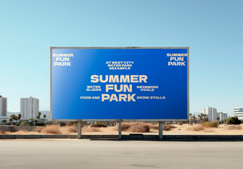 Roadside Billboard Sign Mockup With Generative AI
