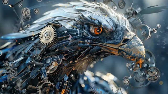 Mechanical Eagle Portrait