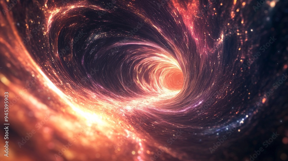 Poster A fiery cosmic vortex representing an intense flow of cosmic energy, capturing the vibrant and dynamic nature of the universe and its boundless power.