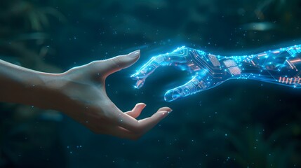 Fototapeta premium Human-AI interaction