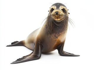 Obraz premium A realistic depiction of a seal, showcasing its features and playful demeanor.