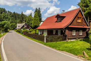 Road in Klasterec nad Orlici, Czech Republic