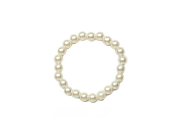 Beautiful pearl bracelet isolated on white background