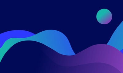 Abstract Gradient Landscape with Celestial Element