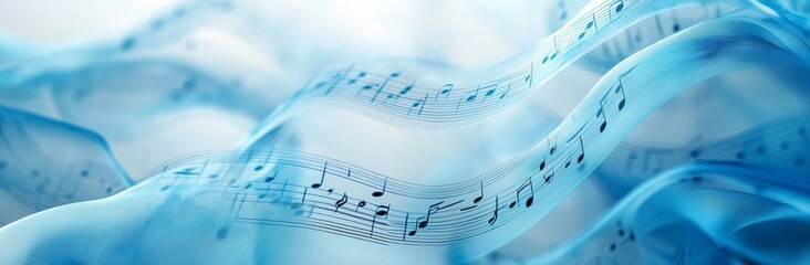 musical notes on fabric, musical background