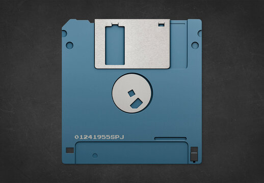 Flatlay Floppy Disk Mockup