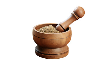 high-resolution wooden pestle isolated on transparent background for culinary preparation and kitchen tool design projects featuring traditional cooking essentials and rustic kitchenware elements