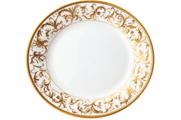 High-resolution PNG of a plate isolated on transparent background for culinary design, kitchenware illustration, and food presentation projects