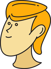Boy Face Character Illustration
