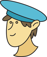 Boy Face Character Illustration
