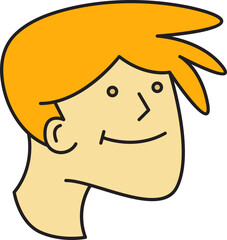Male Face Character Illustration