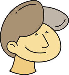 Boy Face Character Illustration

