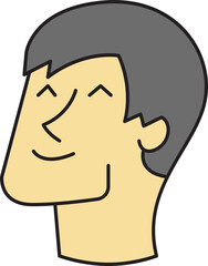 Male Face Character Illustration