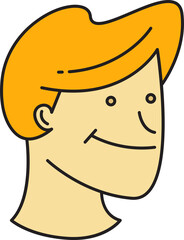 Male Face Character Illustration