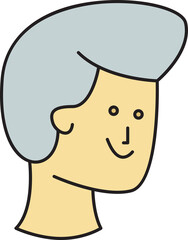 Male Face Character Illustration