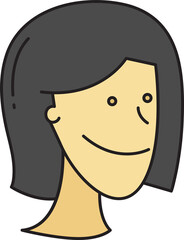 Woman Face Character Illustration