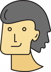 Male Face Character Illustration