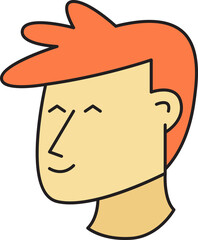 Male Face Character Illustration