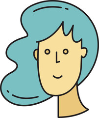 Woman Face Character Illustration