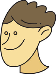Male Face Character Illustration
