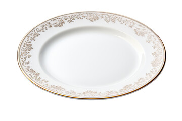 High-resolution PNG of a plate isolated on transparent background for culinary design, kitchenware illustration, and food presentation projects