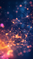 Abstract background with dots and lines connected